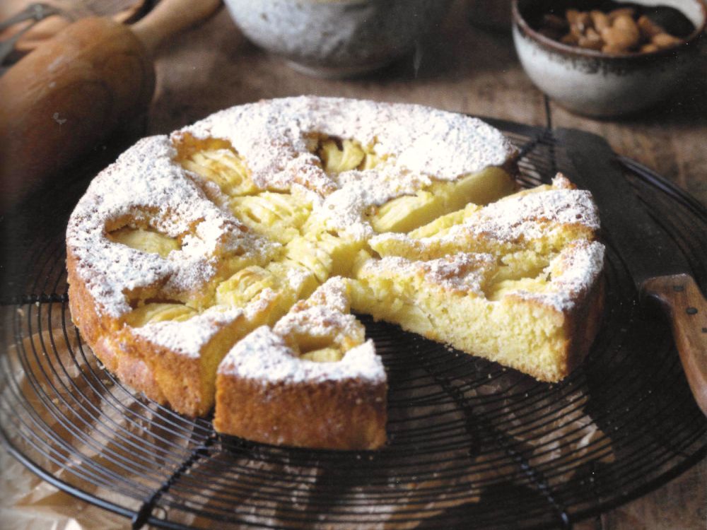 Versunkener Apfelkuchen. Foto: Andrea Natschke-Hofmann
