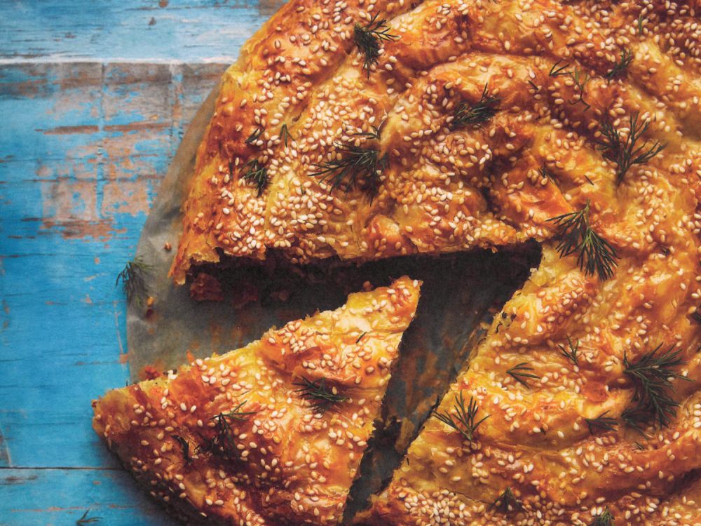 Vegetarische Börekschnecke.