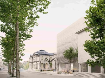 So soll das neue Kunstmuseum dereinst aussehen. Visualisierung: Schmidlin Architekten