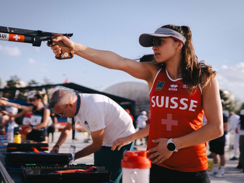 Anna Jurt beim Laser Run am World Cup 2024 in Ankara. Foto: zvg/UIPM